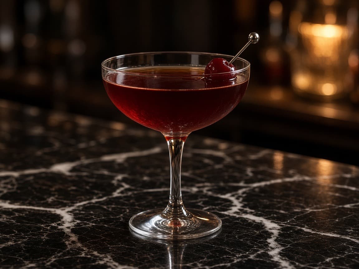Barolo Chinato Manhattan — cocktail med vin
