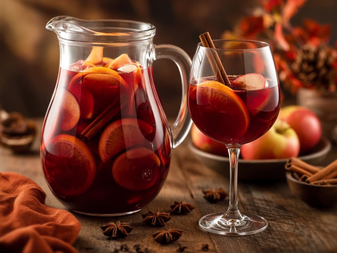 Efterårs-sangria — cocktail med vin