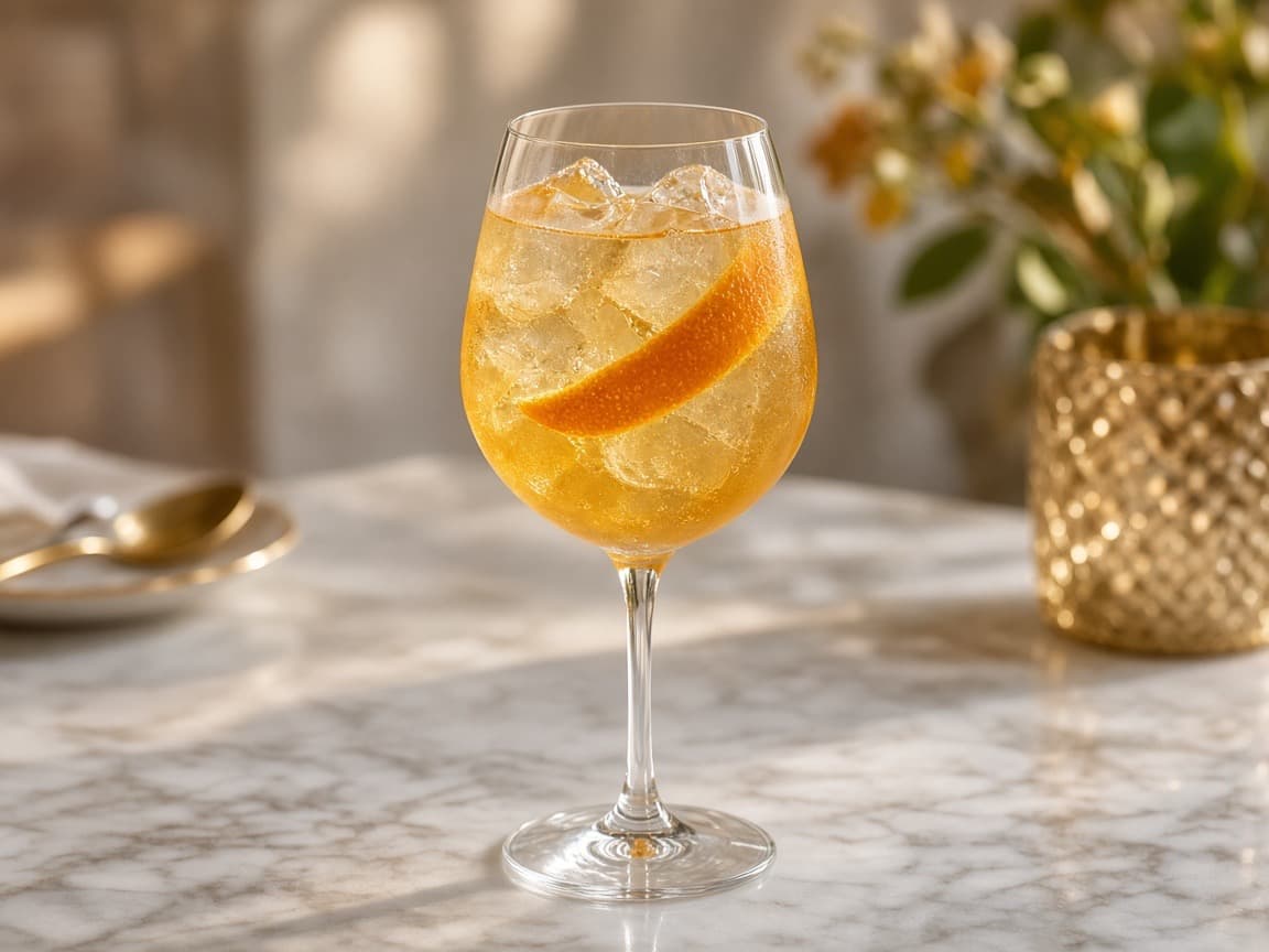 Saffron Spritz — cocktail med vin