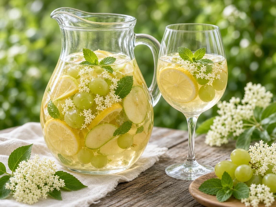Sangria Blanca — cocktail med vin
