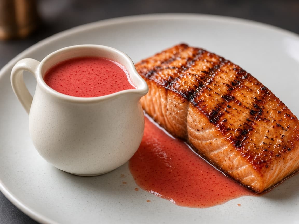 Beurre rouge (rødvinssmørsauce) — serveret ret