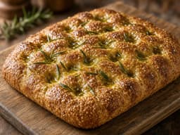 Grov focaccia — serveret ret
