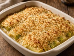 Porrer med panko — serveret ret