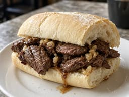 Prego-sandwich — serveret ret