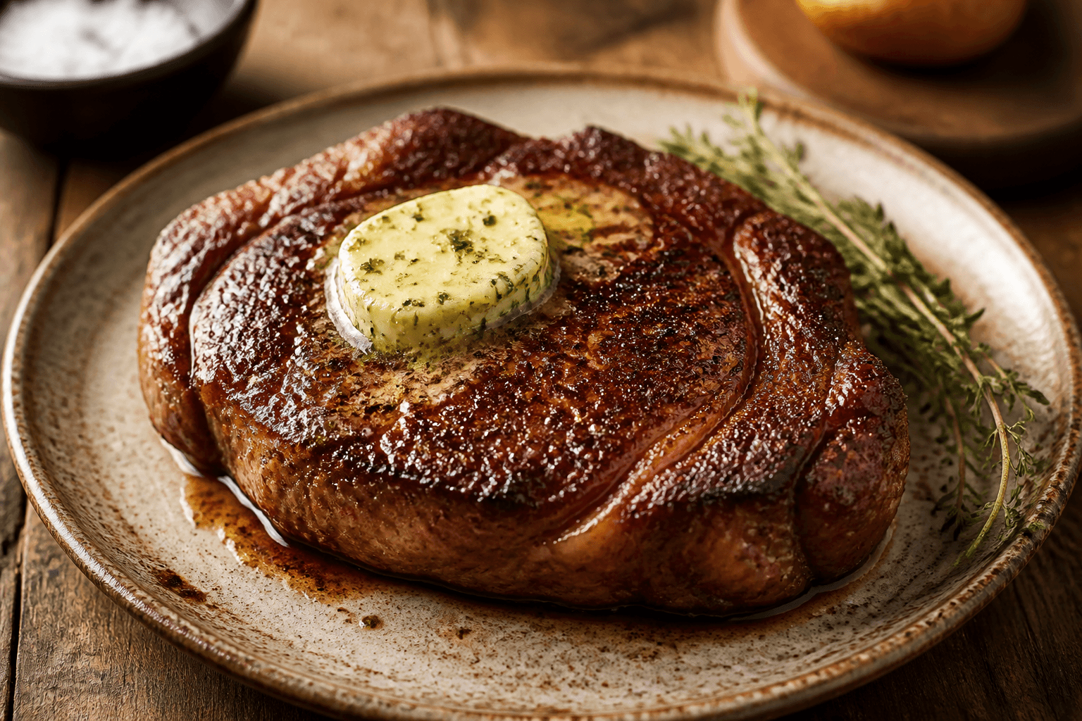 Ribeye — serveret ret