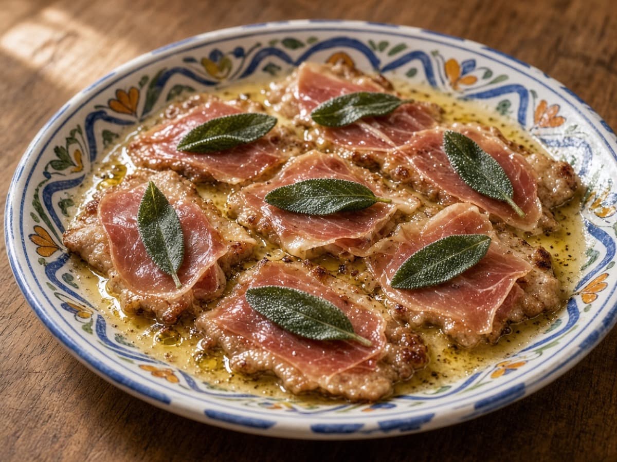 Saltimbocca alla Romana — serveret ret