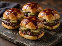 Sliders med Barbera-glaze — serveret ret