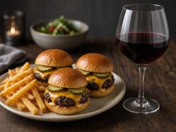 Sliders med Barbera — serveret ret