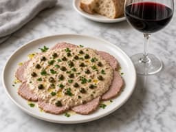 Vitello tonnato — serveret ret